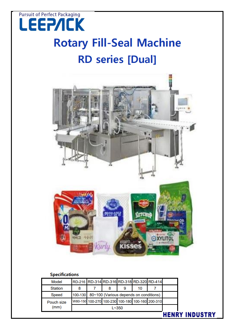 Rotary Pouch Fill Seal Machine